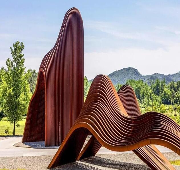 德城锈钢板造型
